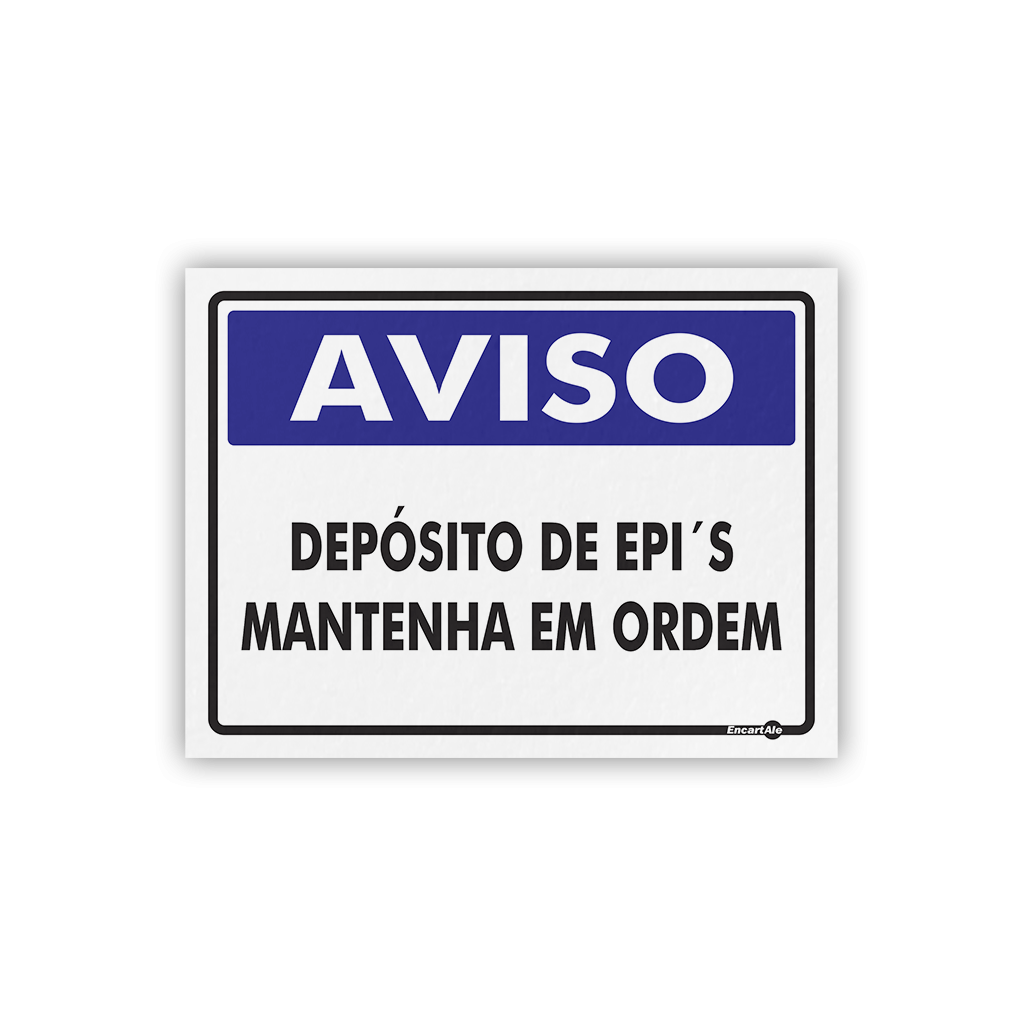 5026 - Placa Aviso Depósito de EPI's PS749