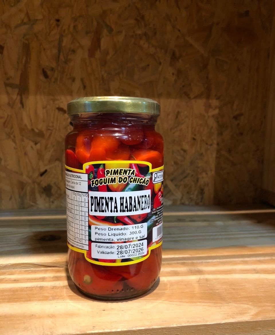 PIMENTA HABANERO NO VINAGRE 110GR  - FOGUIM - R$12,30
