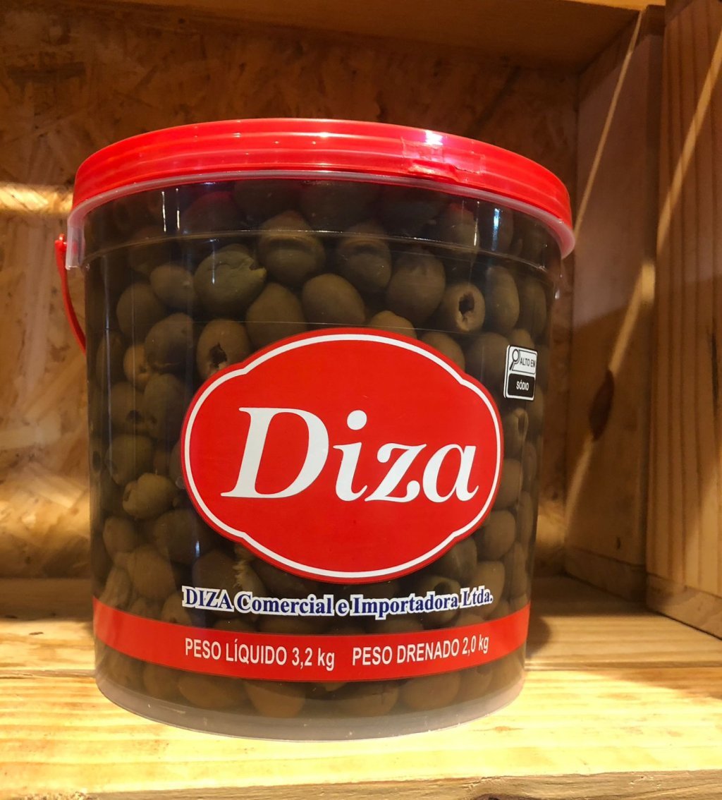  AZEITONA PRETA SEM CAROCO 2KG - DIZA = R$98,00