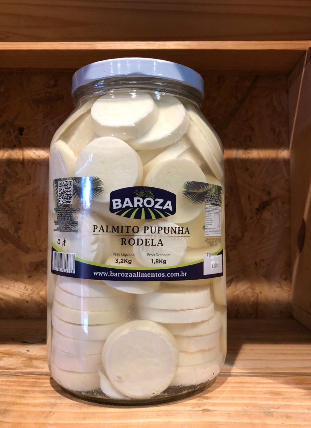 PALMITO PUPUNHA RODELA BAROZA 1,8KG - R$43,40
