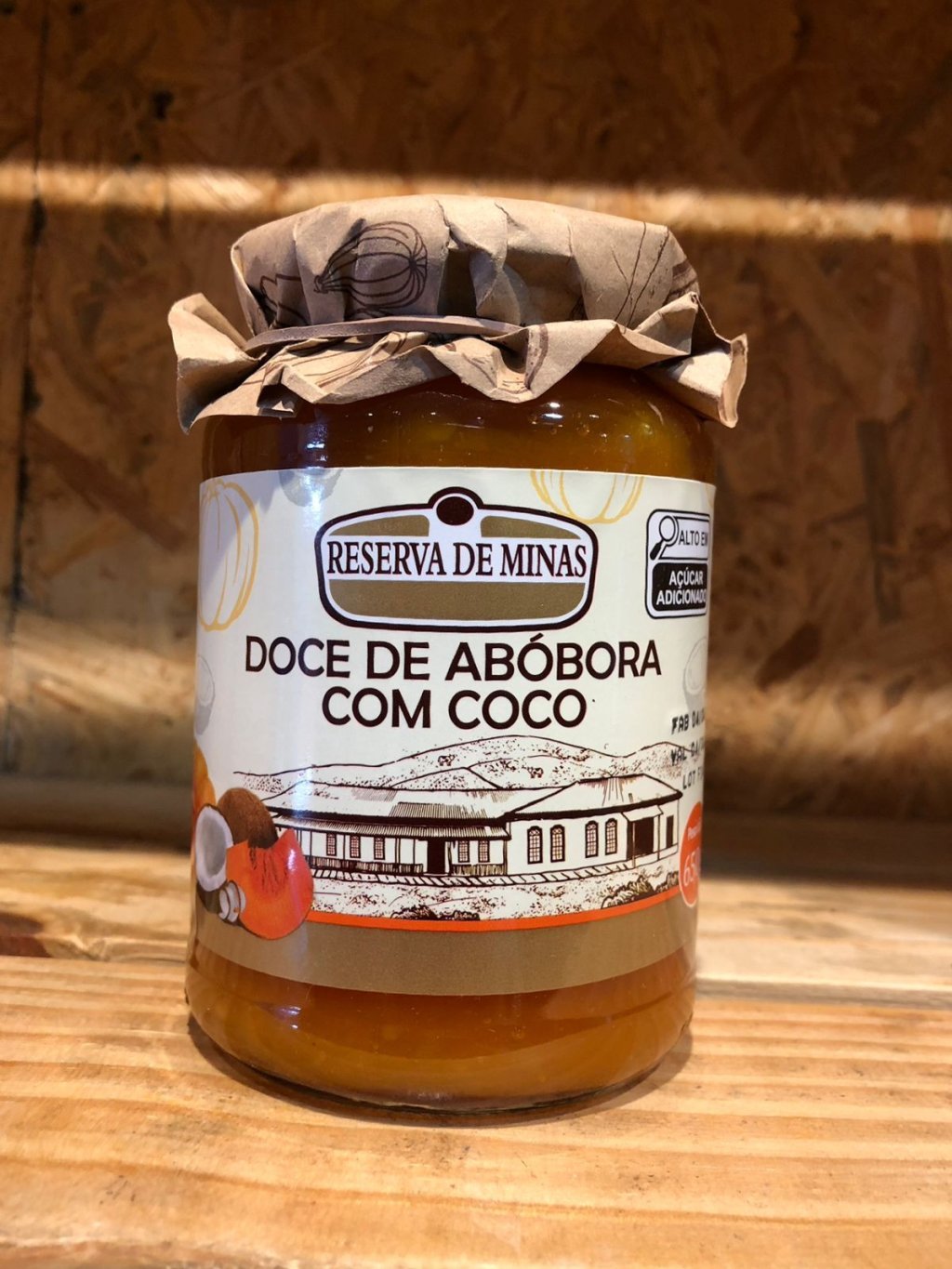 DOCE DE ABOBORA COM COCO 650GR - RESERVA DE MINAS-  R$22,00