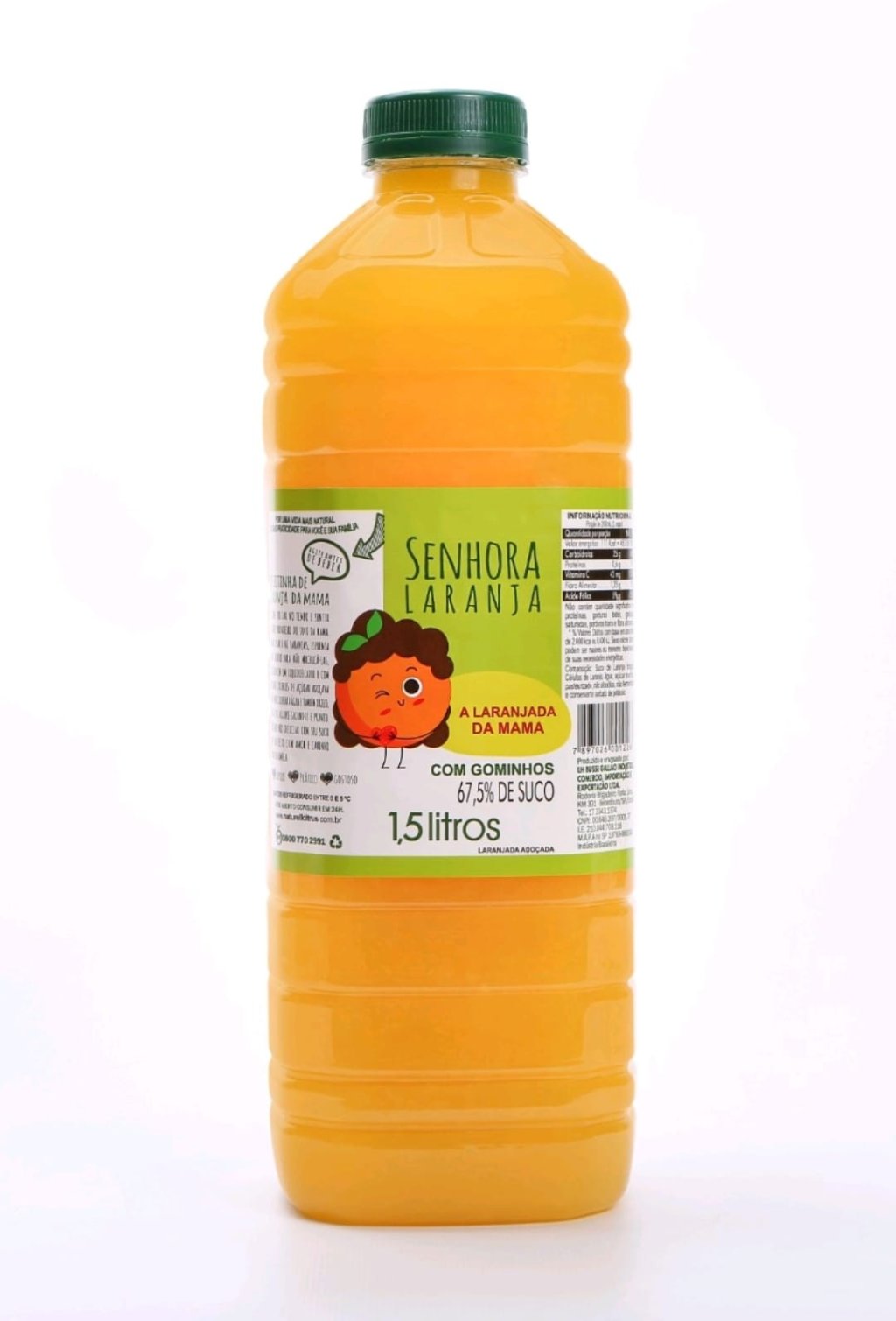 GARRAFA DE SENHORA LARANJA - 1500  ML - NATURELL - R$15,90