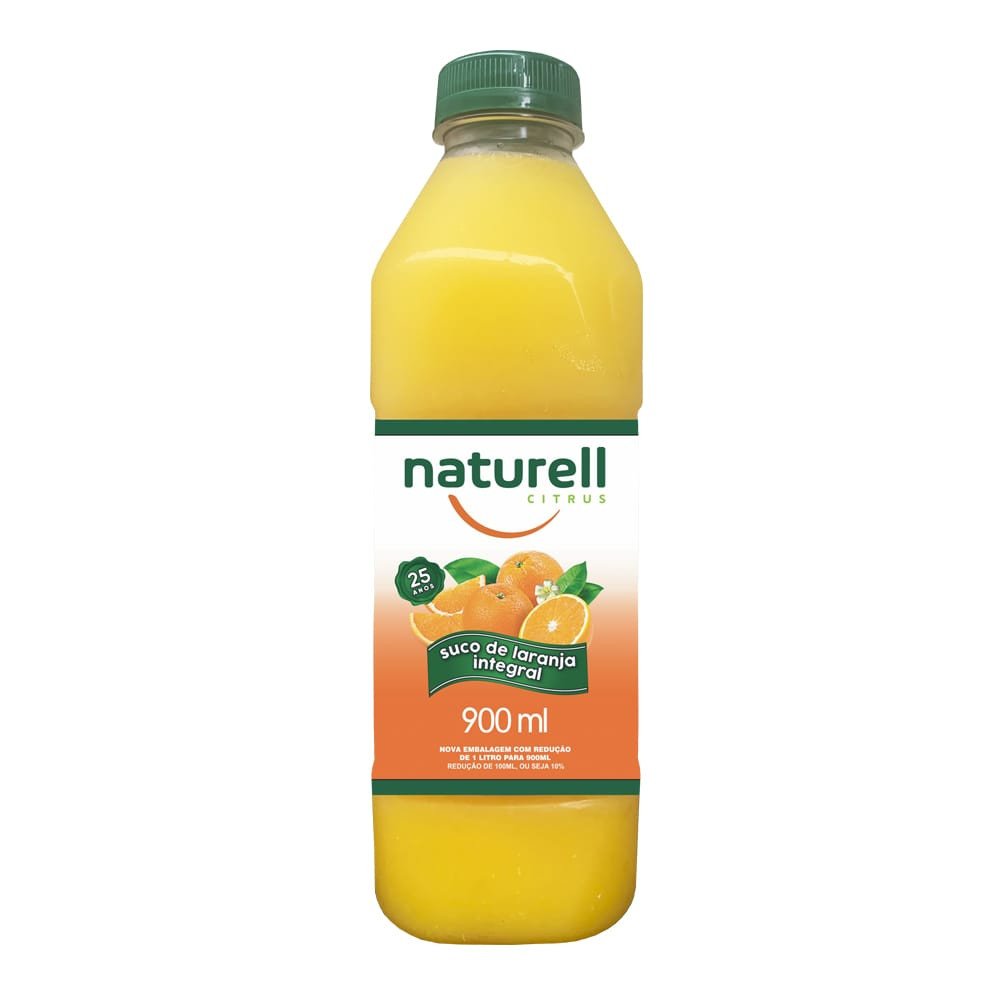 GARRAFA DE SUCO LARANJA INTEGRAL - 900 ML - NATURELL - R$11,40