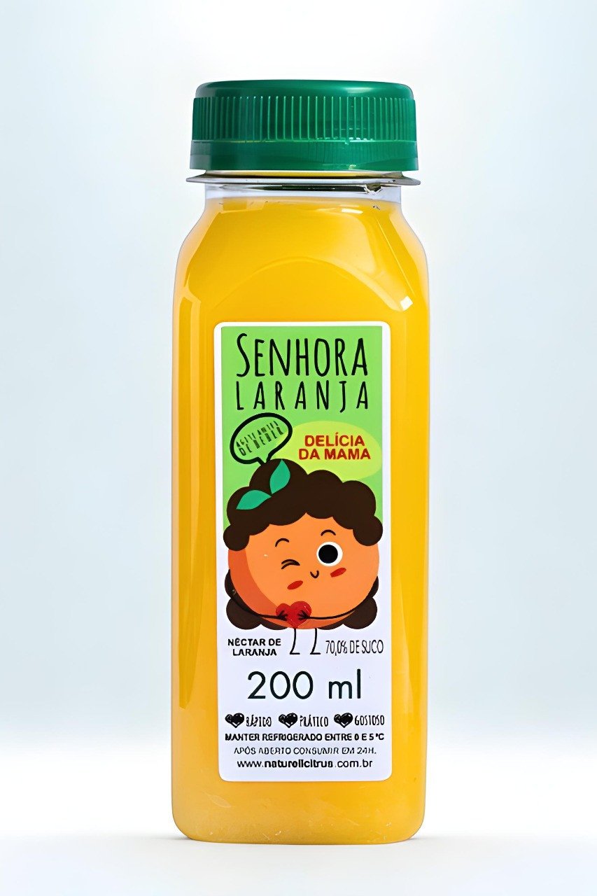 GARRAFA SENHORA LARANJA - 200 ML - NATURELL - R$3,60