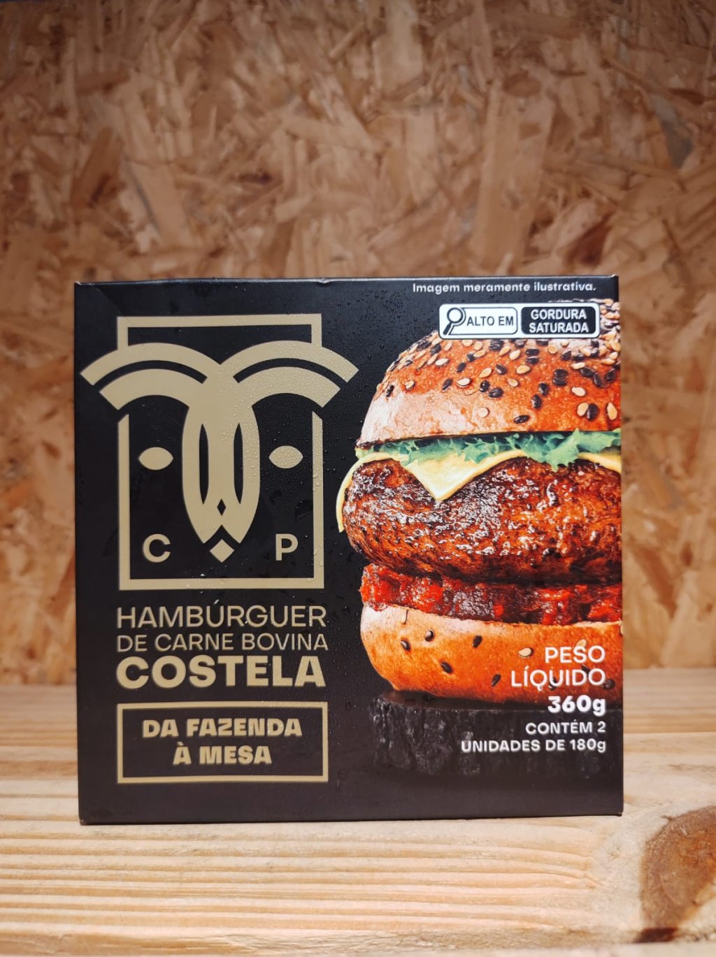 HAMBURGUER CARNE BOVINA COSTELA - CARAPRETA 360G - R$23,30