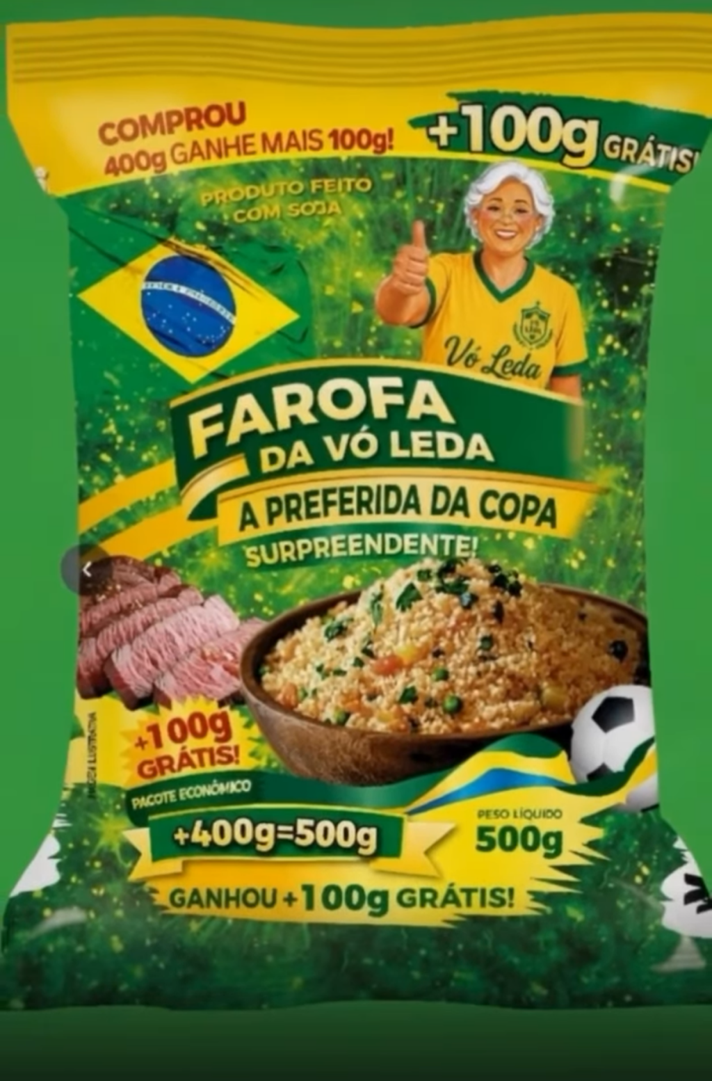 FAROFA DA COPA - VO LEDA - 500 GRAMAS