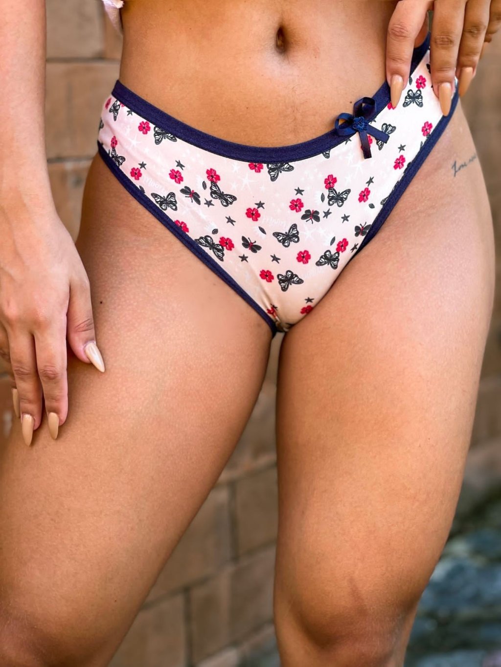 Tanga do lacinho estampada 