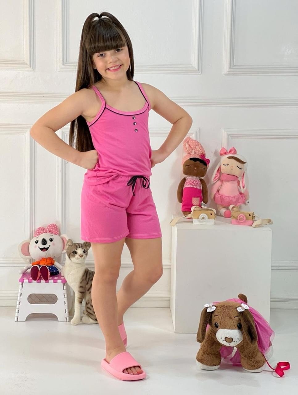 Baby doll infantil botao