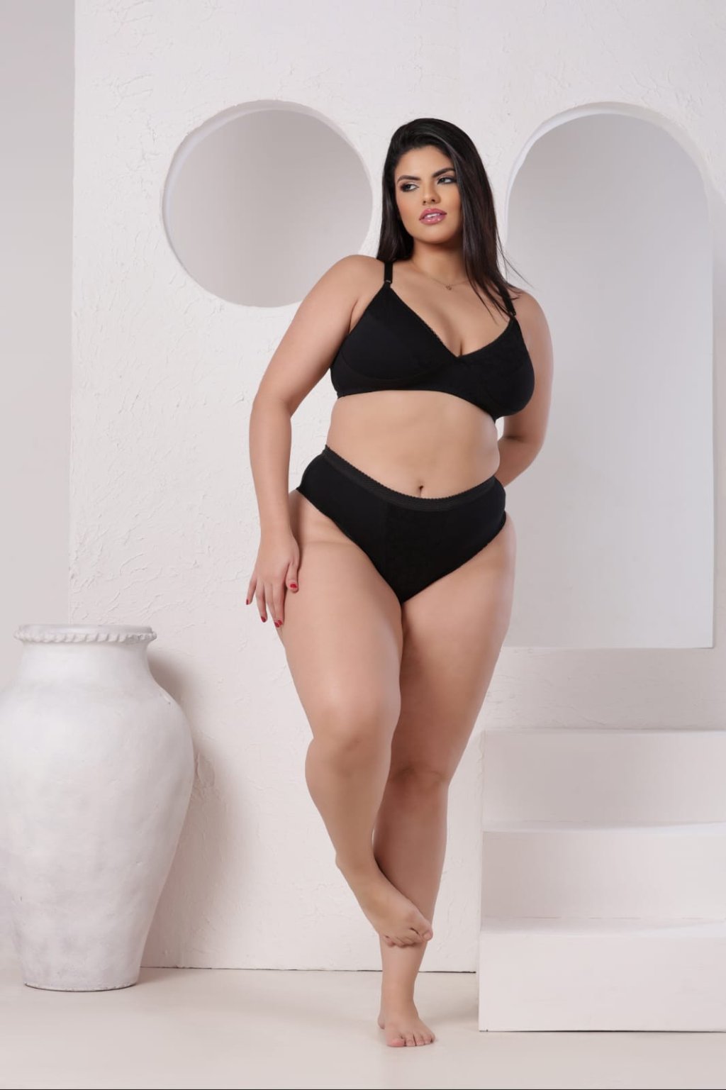 Conjunto plus Size em cotton algodão 