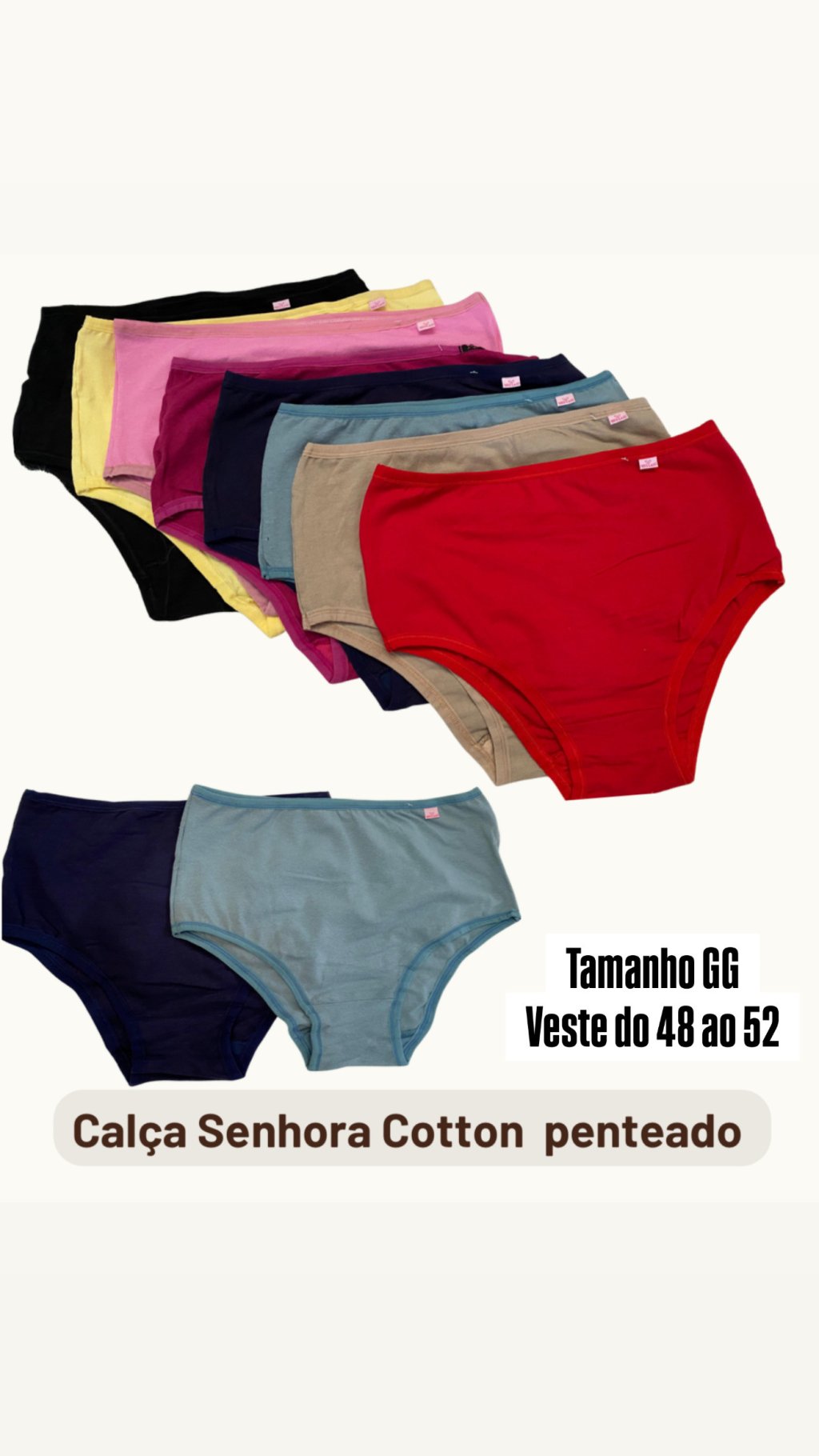 Calça senhora cotton penteado 