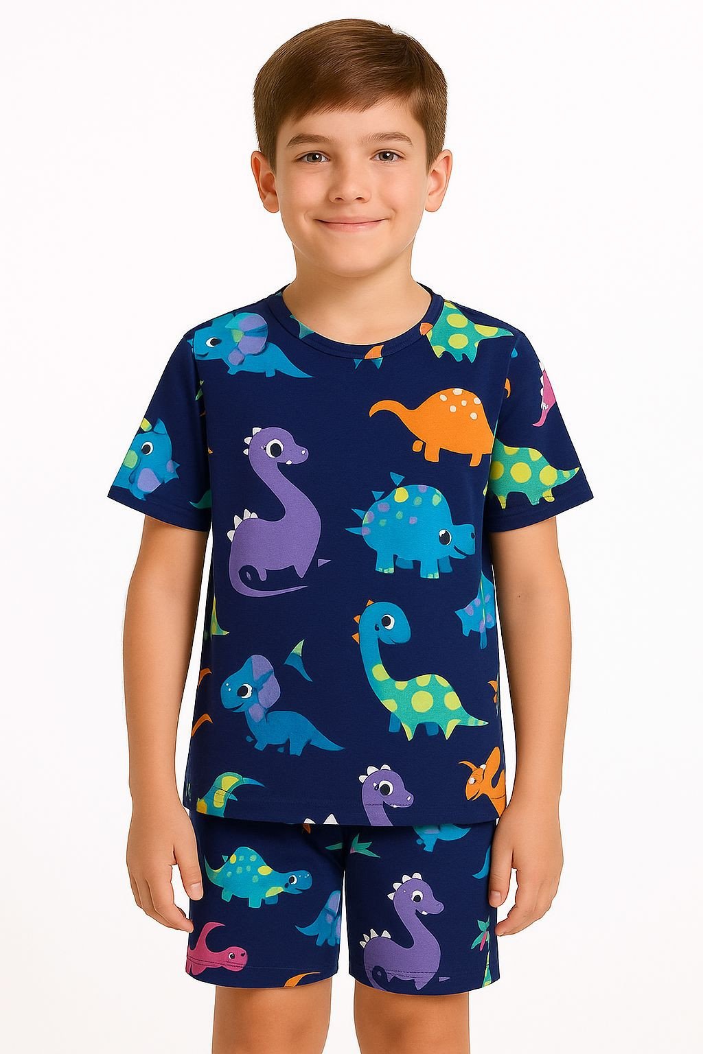 Pijama infantil masculino todo estampado 