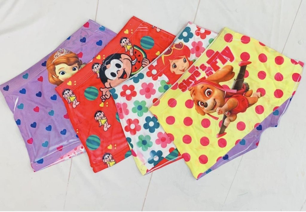 Calcinha box infantil sublimada 