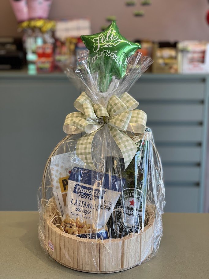 Mini Cesta Cerveja e Petisco