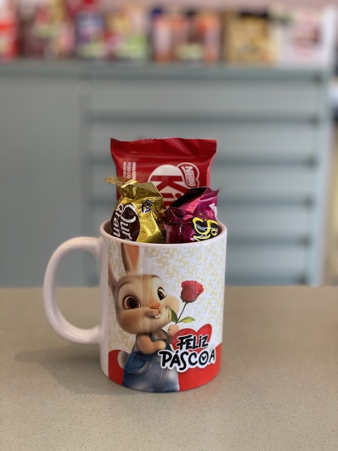 Caneca nº 02 - Páscoa c/ chocolate