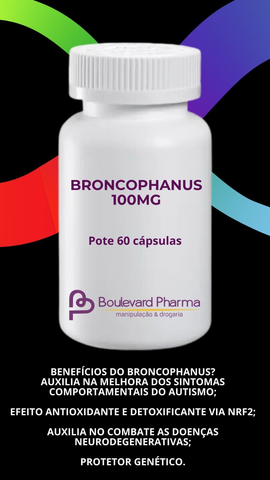 Broncophanus (Auxiliar no Transtorno do Espectro Autista - TEA) 100mg 60 Cápsulas