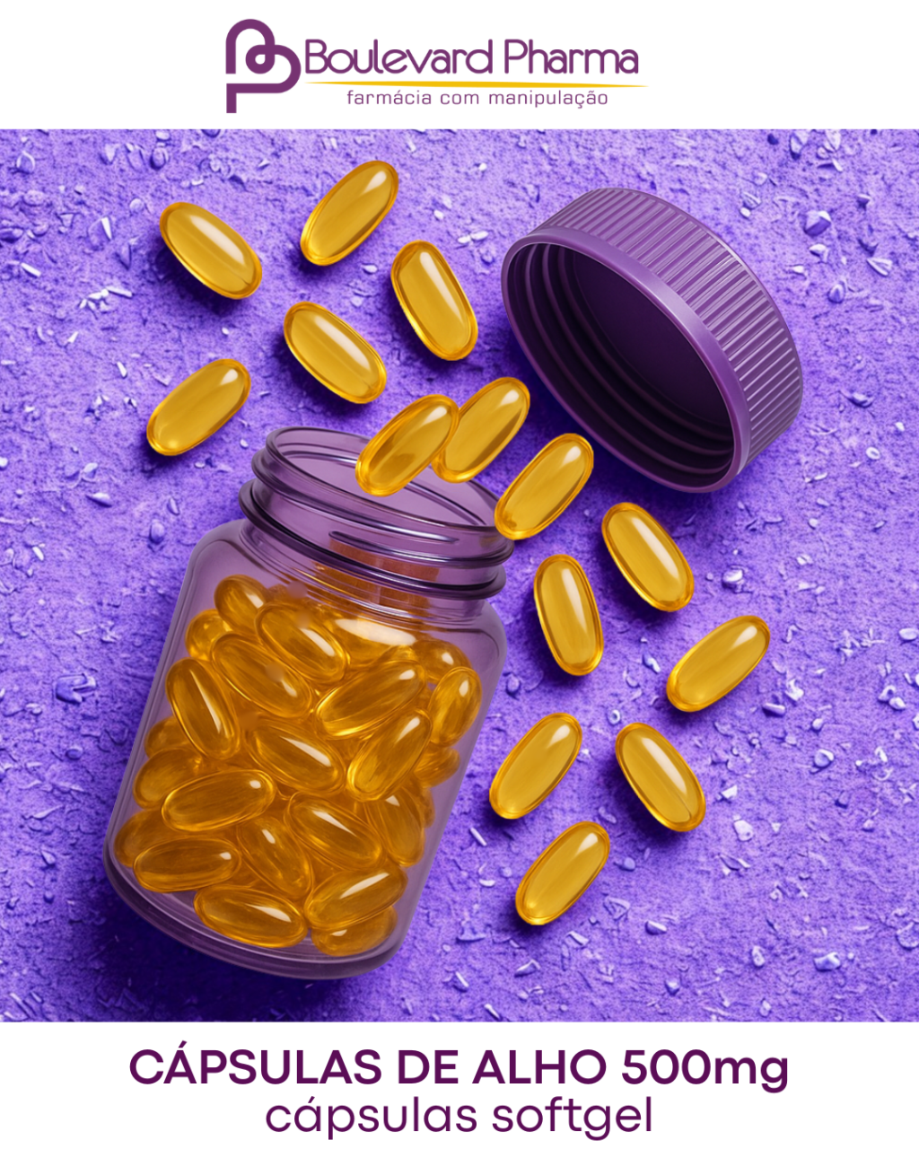 Cápsulas de Alho 500mg softgel (60 cápsulas)