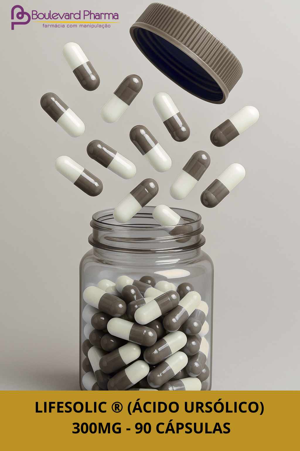 LifeSolic ® (Ácido Ursólico) 300mg 90 Cápsulas