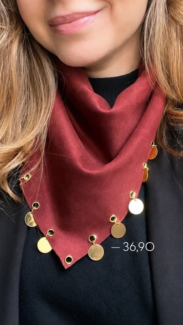  Colar lenço medalhas 