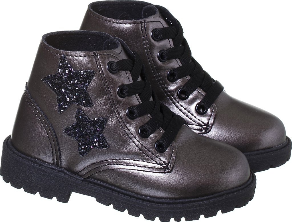 030.006.0256 - Coturno Infantil Juvenil Blogueria Prata Velho