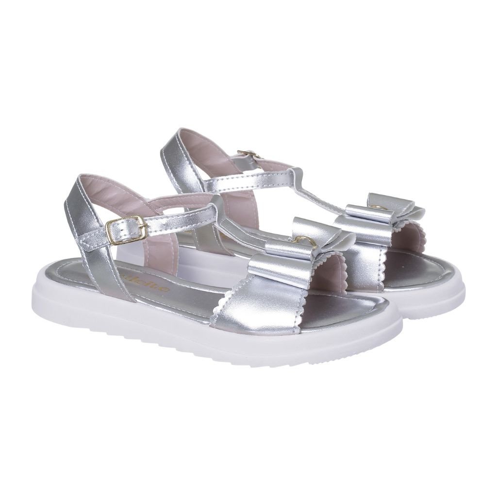021.003.0096 - Sandália Flatform Laço Prata