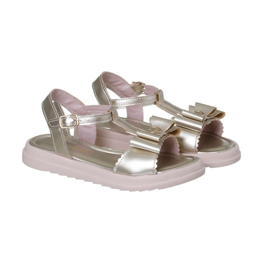 021.003.0839 - Sandália Flatform Laço Dourado