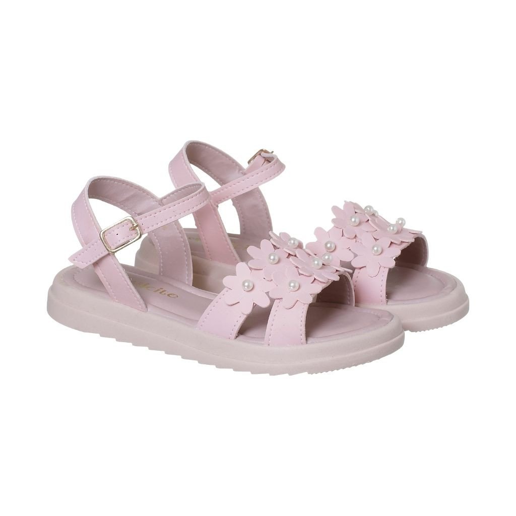 021.004.0007 - Sandália Flatform Flores Rosa