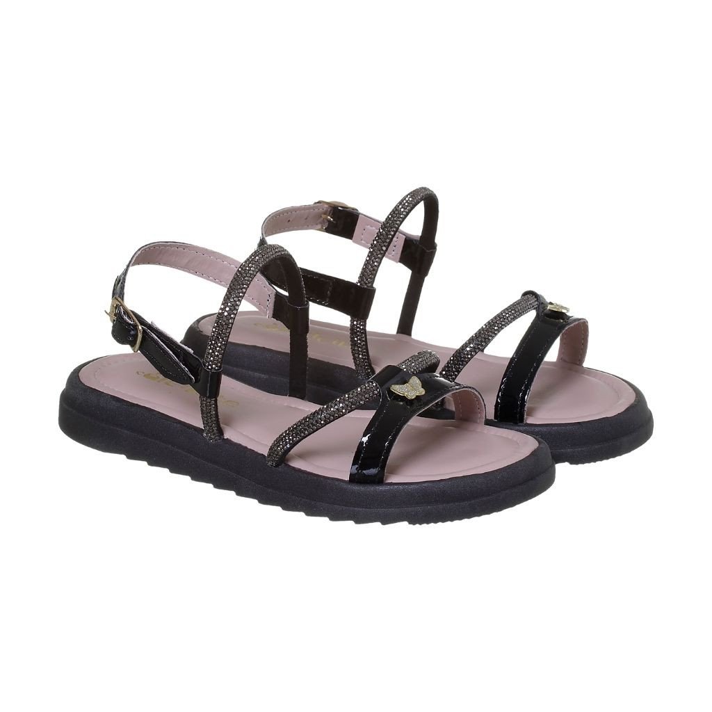 021.005.0002 - Sandália Flatform Borboleta Preta
