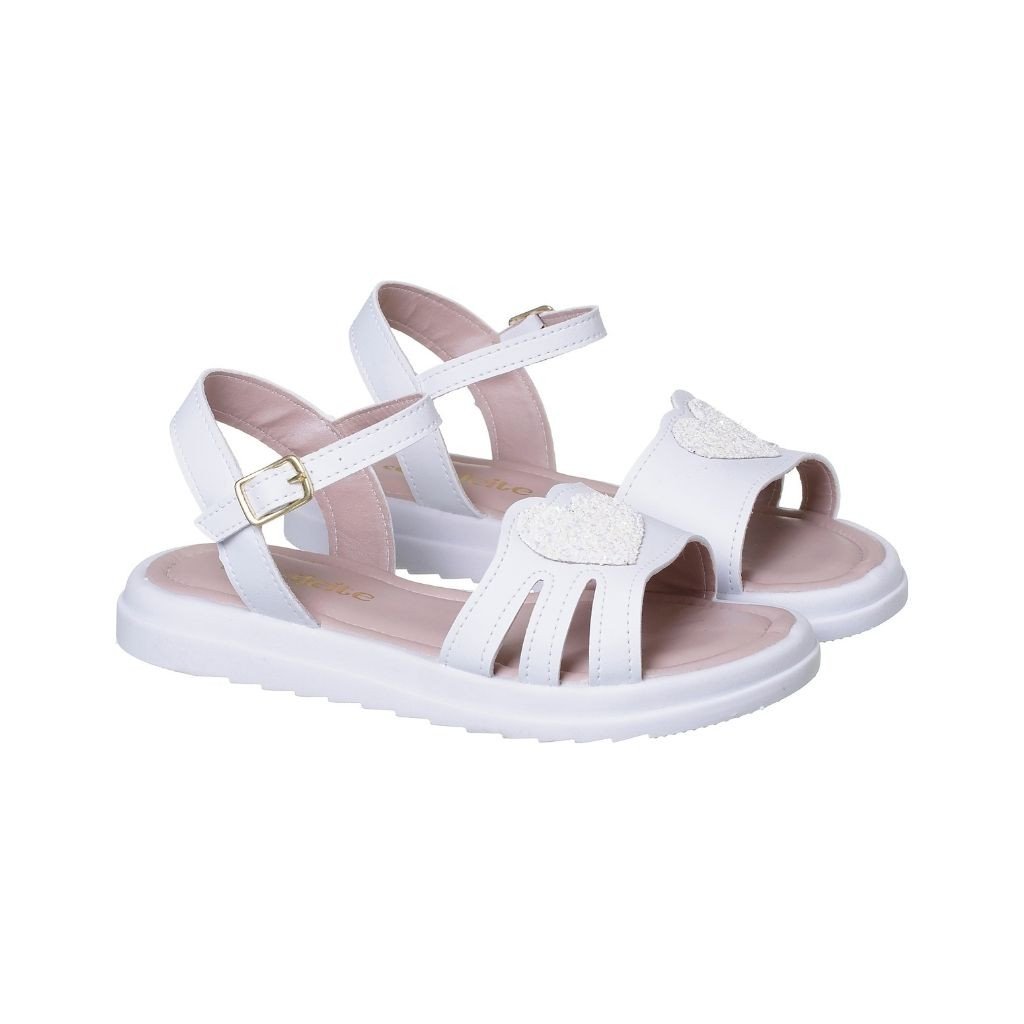 021.012.0001 - Sandália Flatform Coração Branco