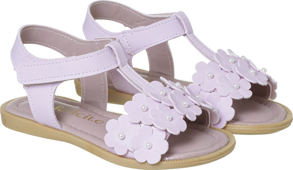 036.083.0281-Sandalia Infantil Menina Flores Lilás Doce Encanto