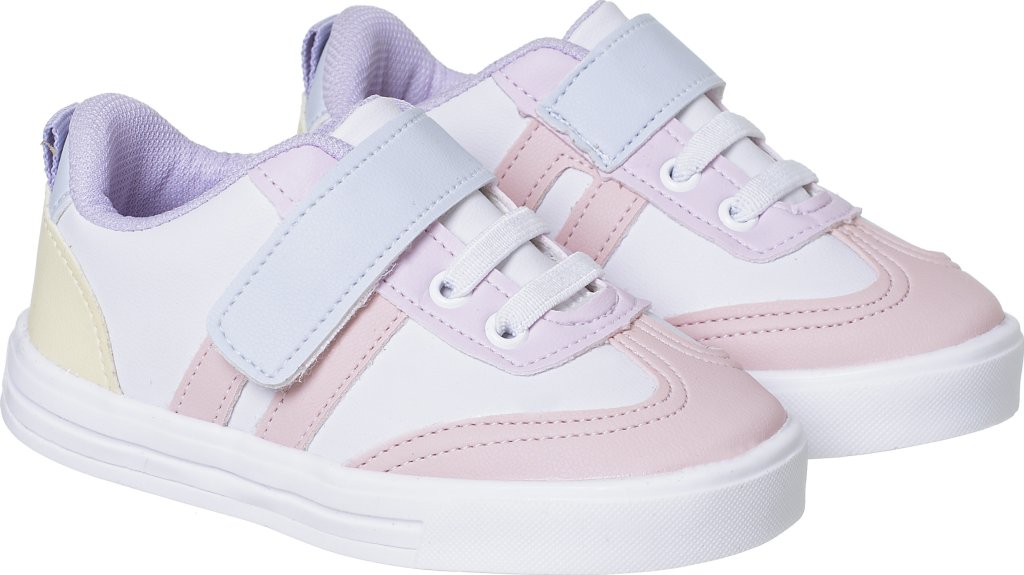 020.016.0003-Tenis Infantil Casual Doce Encanto Branco/Colorido
