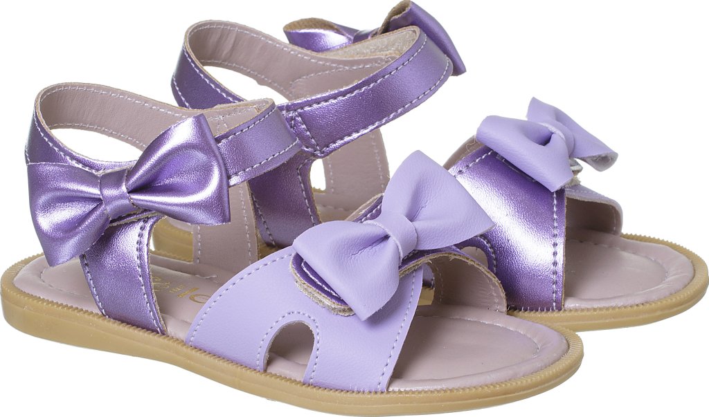 036.106.0285-Sandália Infantil Menina Doce Encanto Laço Lilás