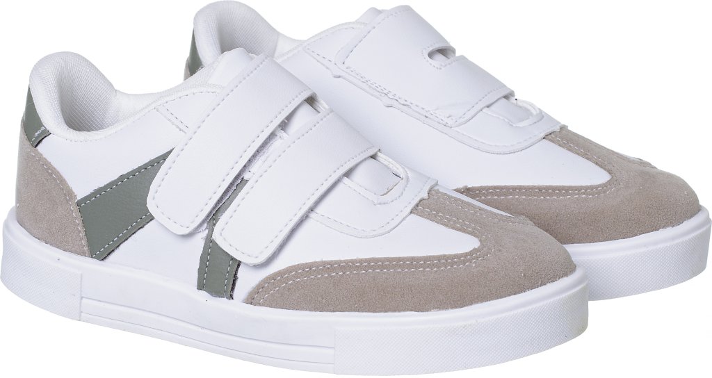 020.013.0188-Tenis Infantil Casual Doce Encanto Branco/Verde Militar