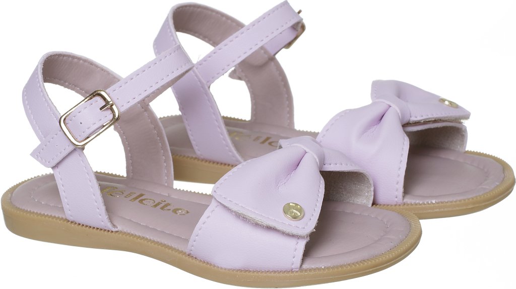 036.058.0281-Sandália Infantil Feminina Laço Lilas Doce Encanto 