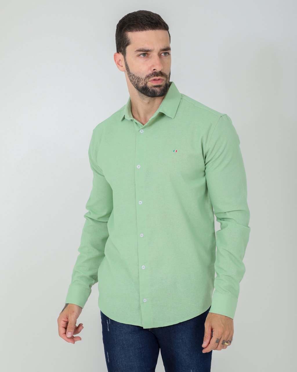 MANGA LONGA LINHO CLASSIC VERDE
