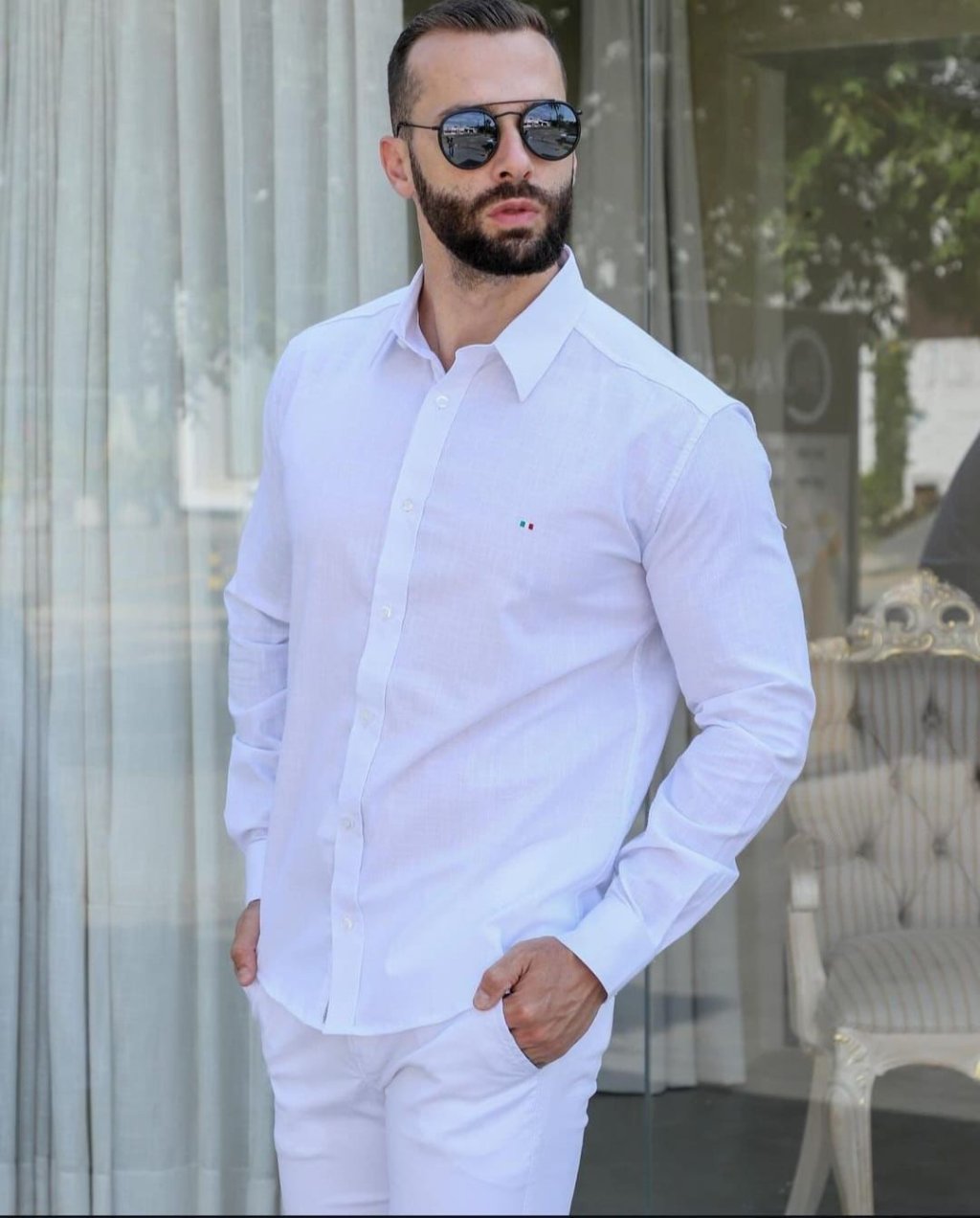 MANGA LONGA FLAME BRANCA 