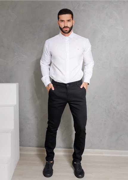 CAMISA LINHO DELUXE MANGA LONGA BRANCA