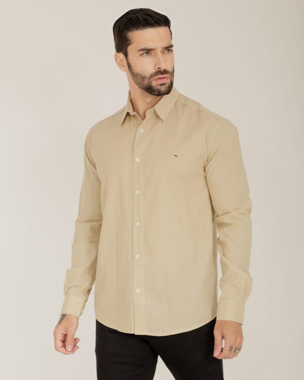 CAMISA RUSTIC FLAMÊ MANGA LONGA BEGE DESERTO