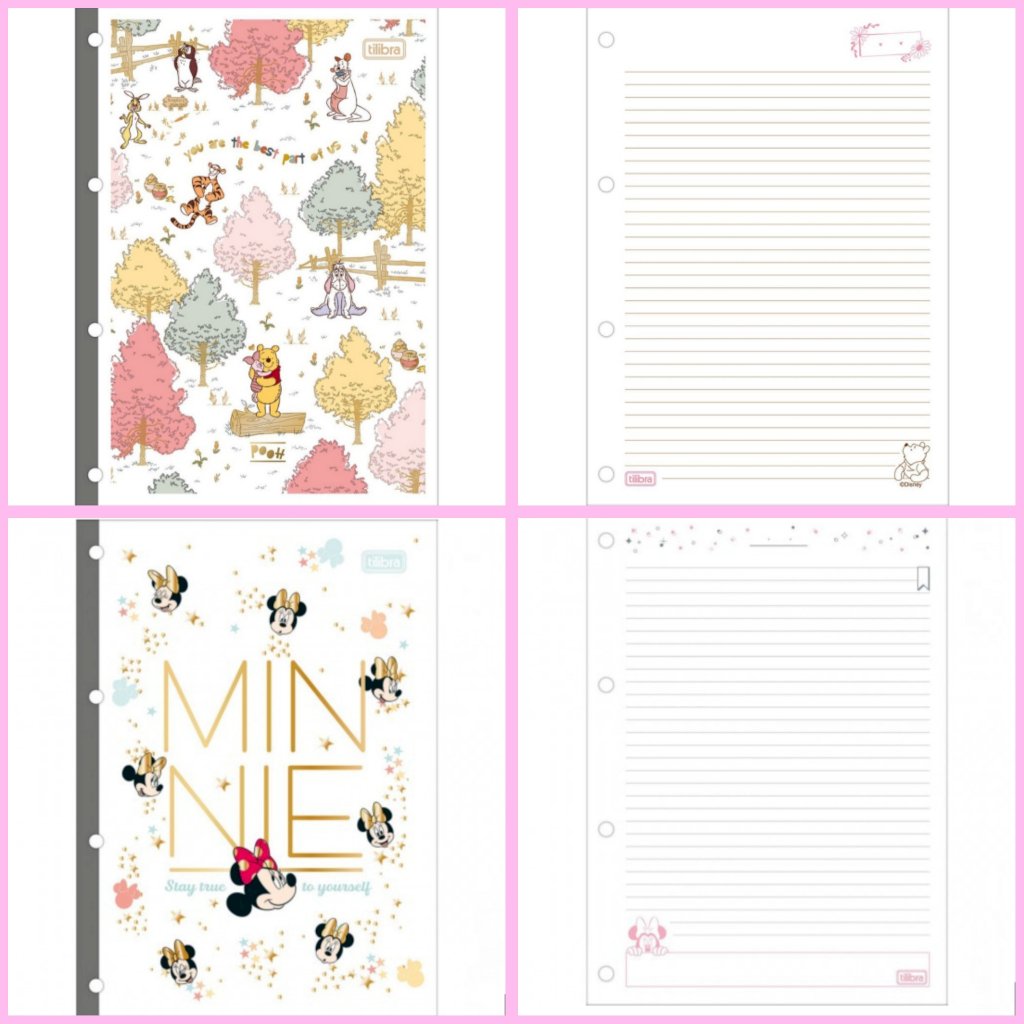 Refil de folhas para Fichário/Caderno Argolado