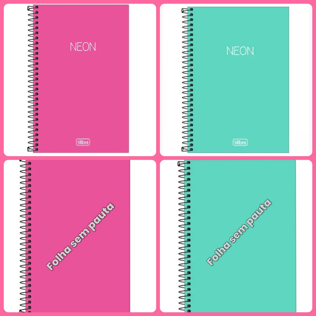 Caderno 1/4 Neon - Tilibra 