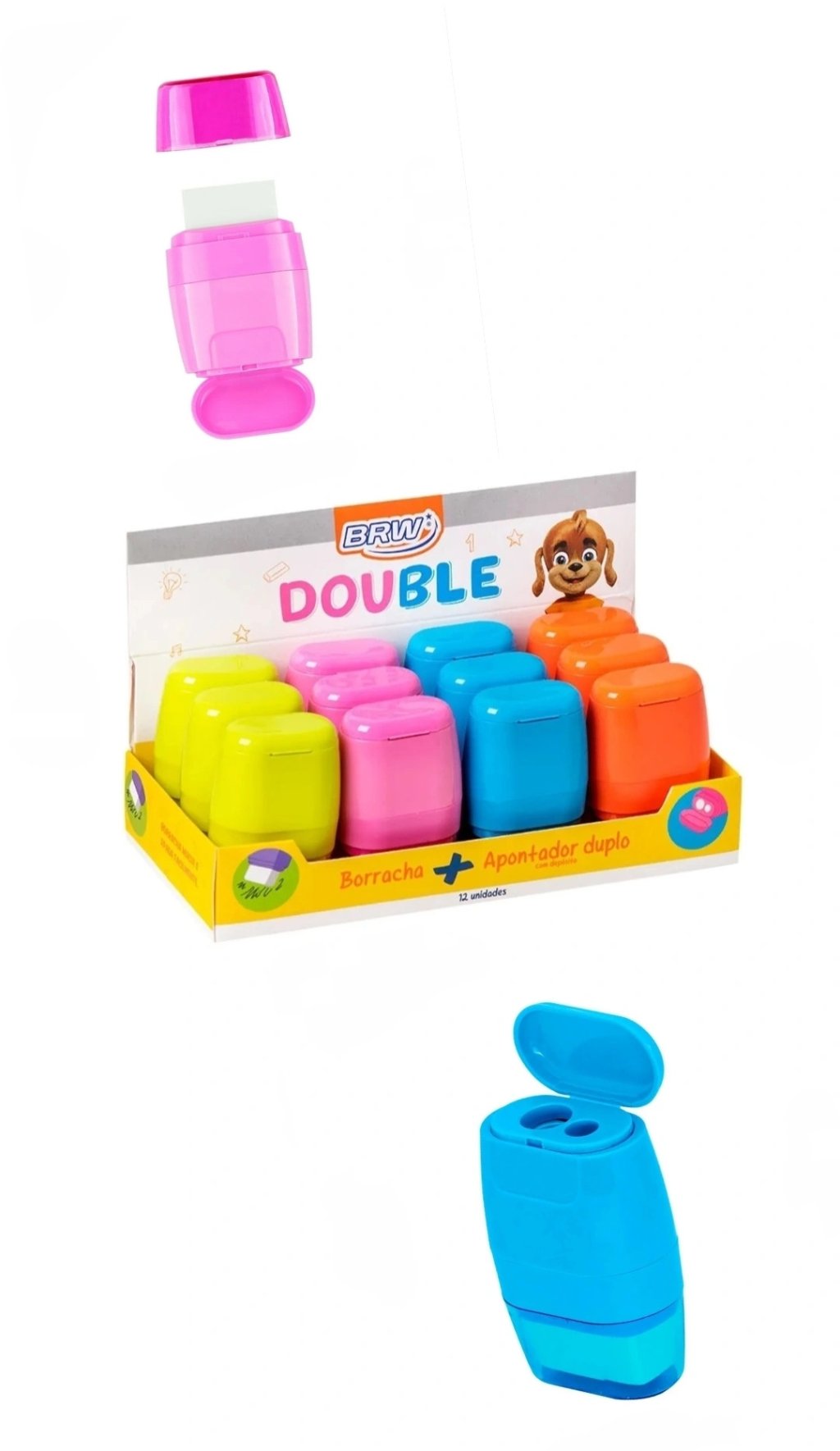 Apontador Duplo + Borracha