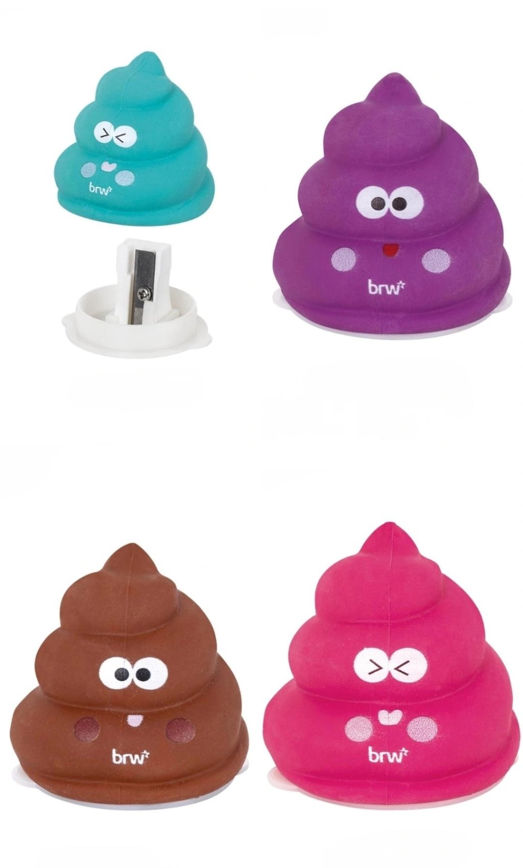 Apontador e Borracha Poop - BRW 