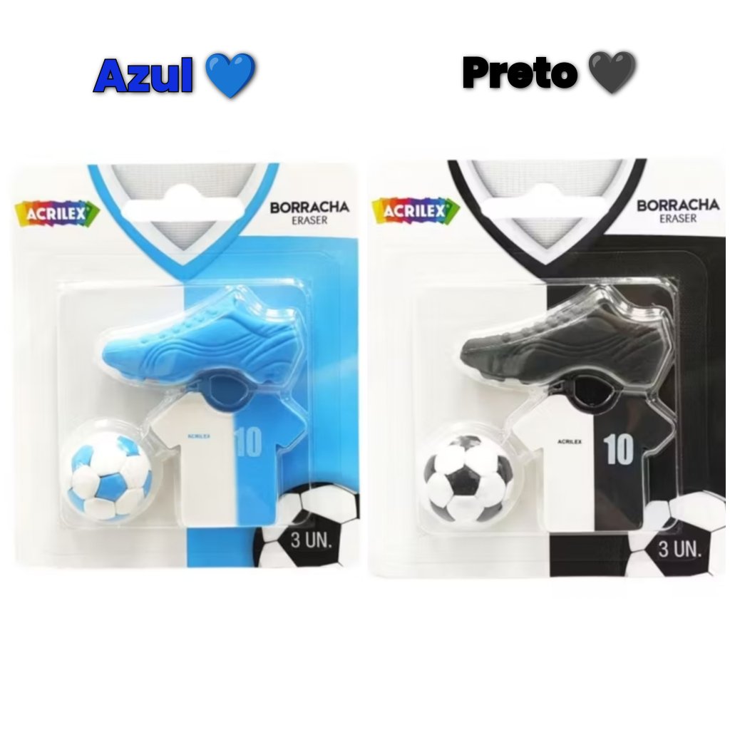 Kit de Borracha Futebol - Acrilex 
