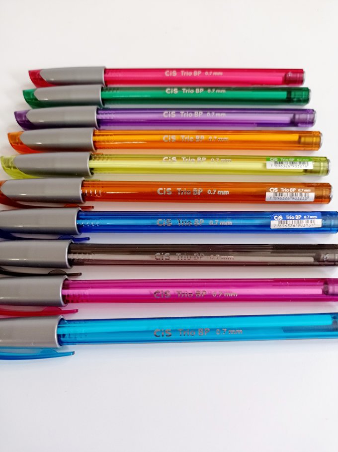 Caneta Trio BP - Unidade e kit com 10 canetas