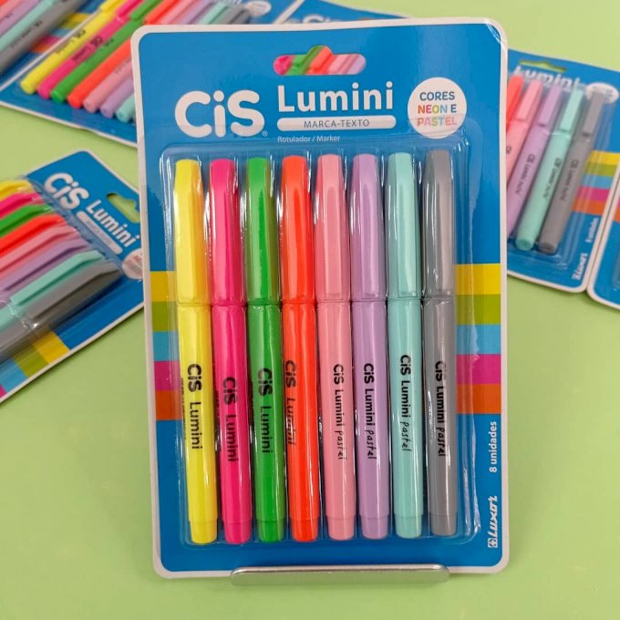 Kit Marca Texto LUMINI Neon e Pastel