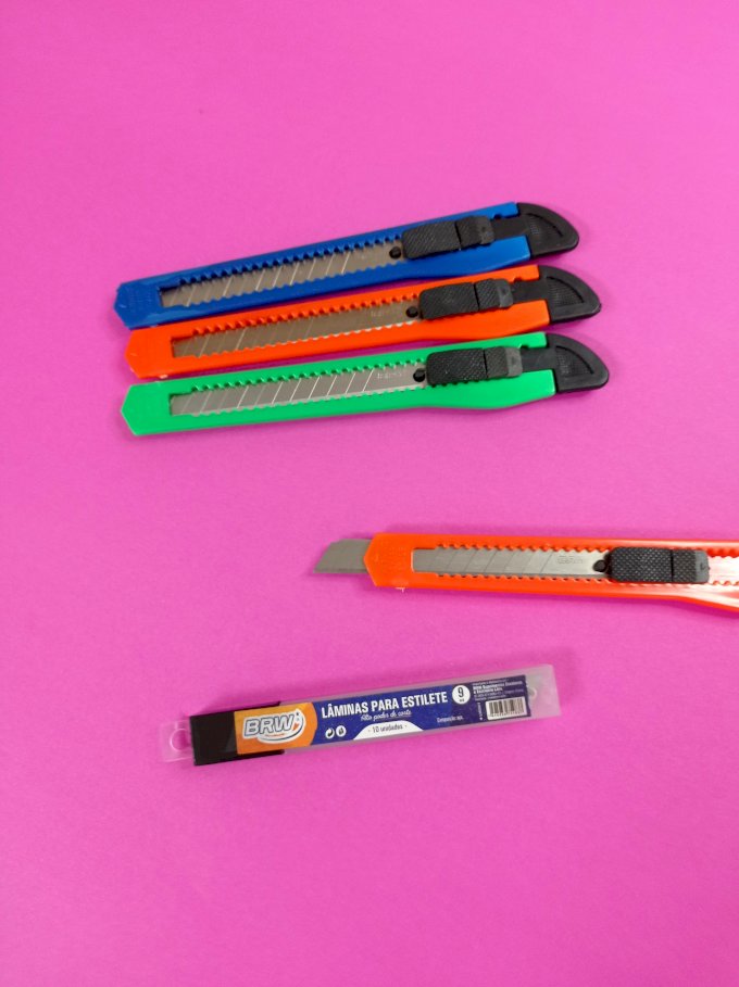 Estilete Estreito 9mm e Lâmina 9mm