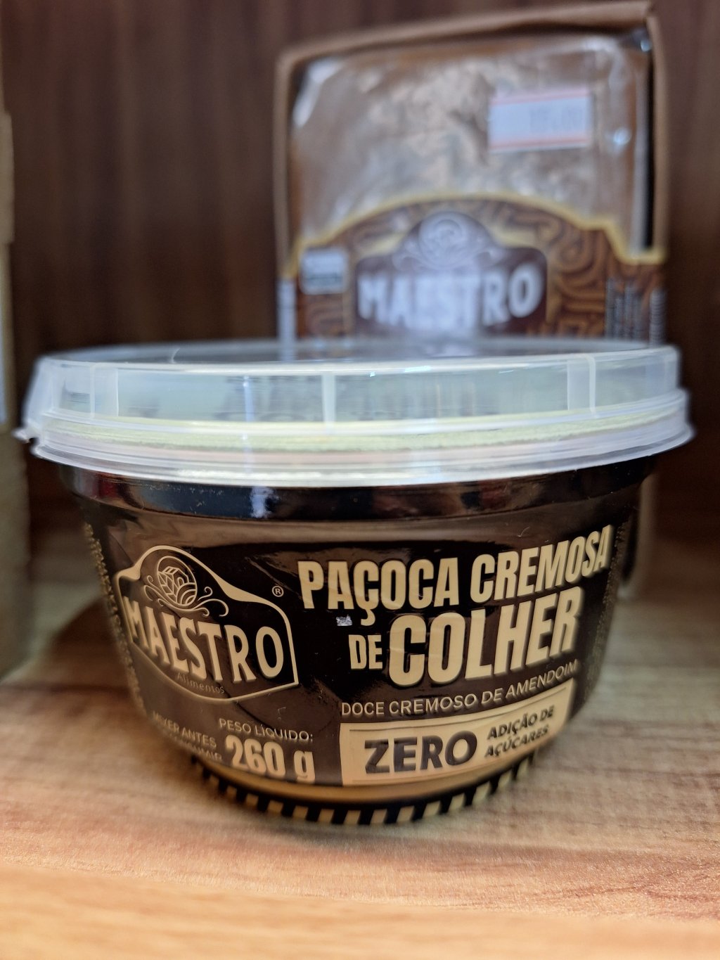 Paçoca cremosa de colher zero açúcar MAESTRO 260g