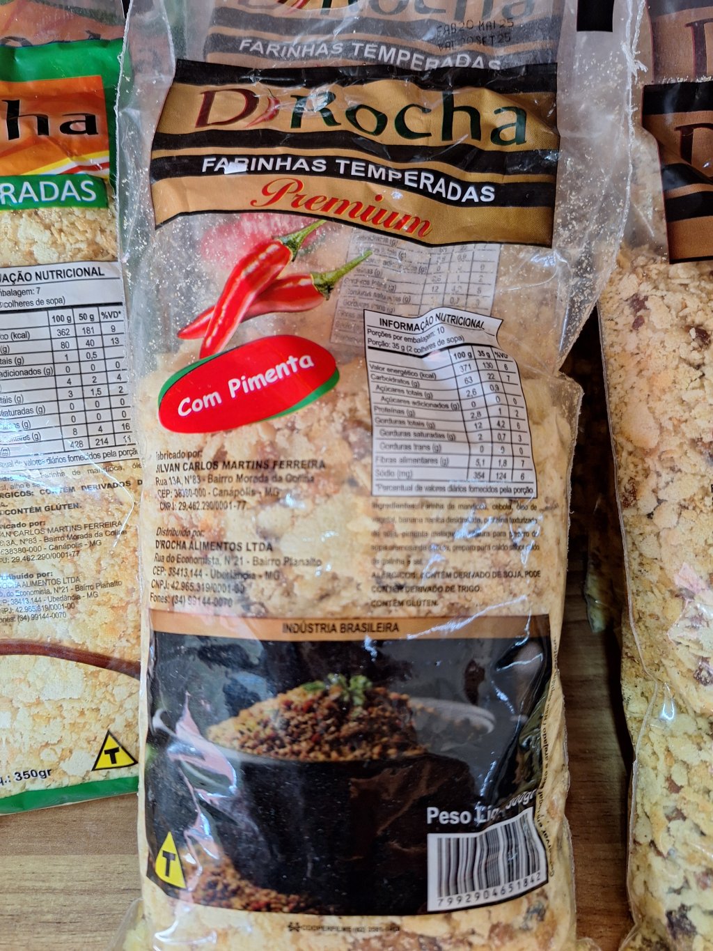 Farinha premium temperada com pimenta D'ROCHA 