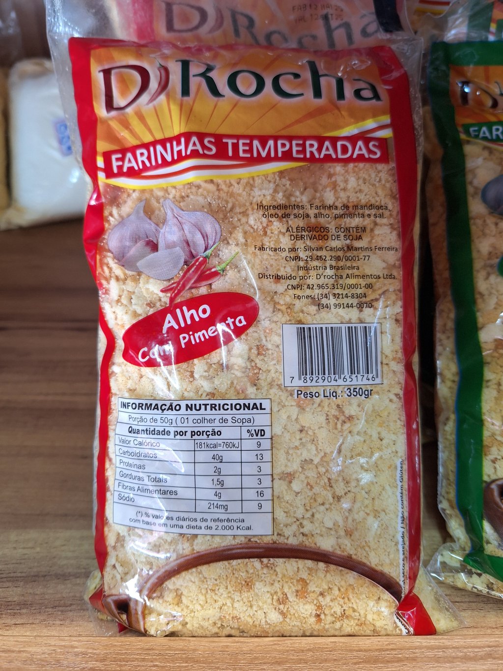 Farinha temperada alho com pimenta D'ROCHA 