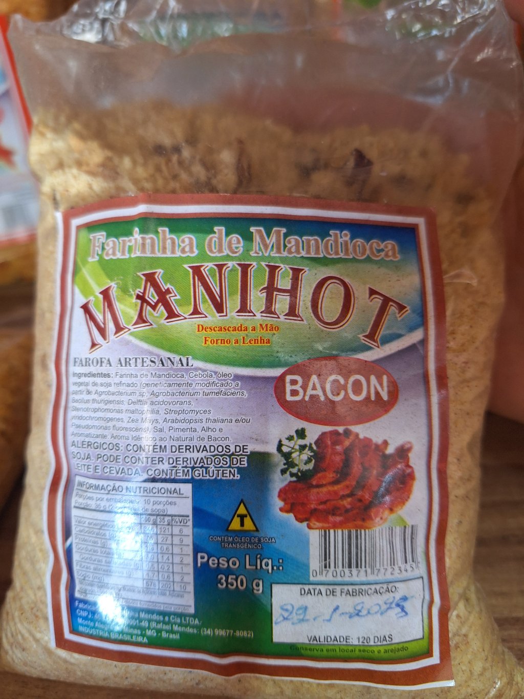 Farinha de Mandioca MANIHOT com bacon 