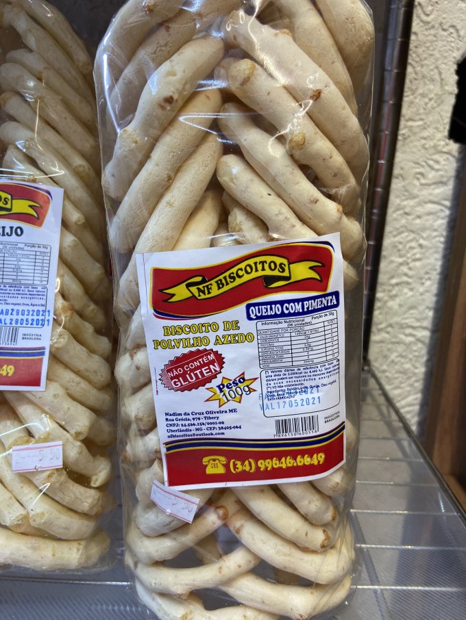 Biscoito de Polvilho Azedo de Queijo com pimenta - NF Biscoitos 